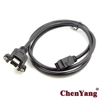 

10pcs/lot IEEE 1394 9P Male to Female Extension Cable 100cm Firewire 800 Mount two Screws