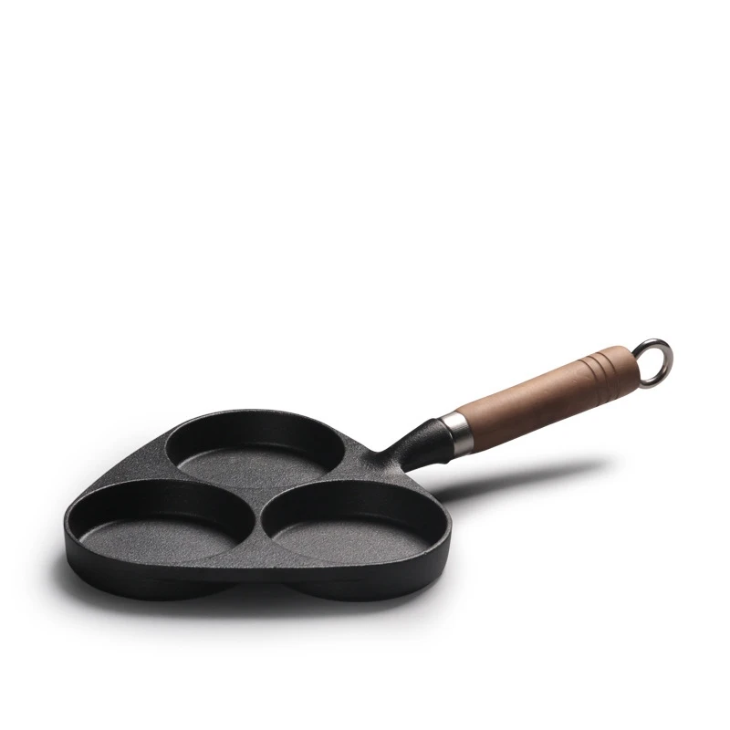 

WHISM Practical Cast Iron Egg Cooking Pot 9cm Uncoated Eggs Frying Pan Wok for Gas and Induction Cooker Panela Ollas de Cocina