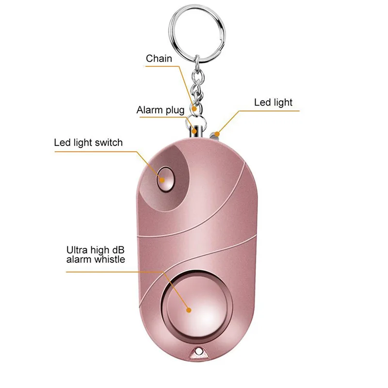 NEW Self Defense Alarm 120dB Egg Shape Girl Women Security Protect Alert Personal Safety Scream Loud Keychain Emergency Alar