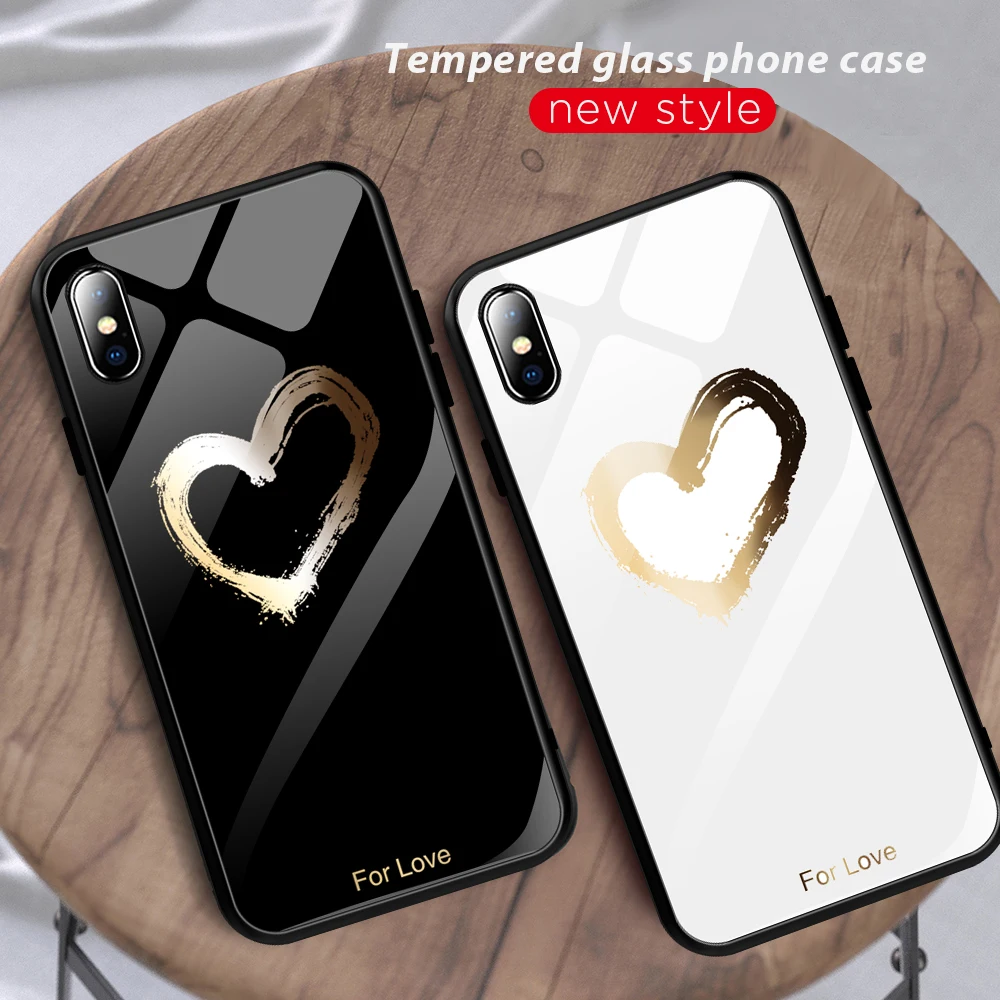 Чехол для iPhone XS Max XR 6 S 7 8 Plus с узором из закаленного стекла X цветы растения чехол