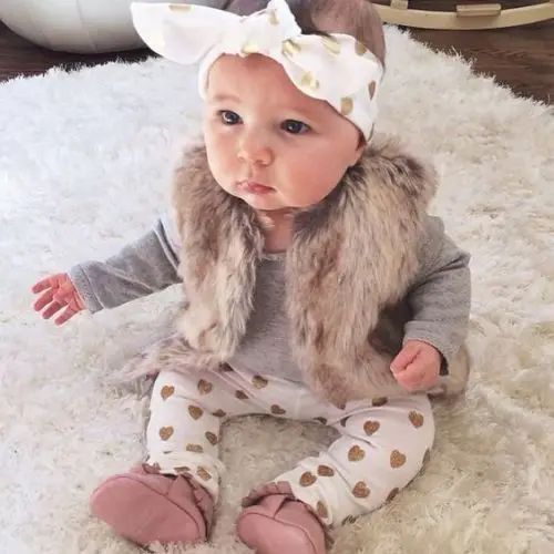 

UK Toddler Baby Girl Boy Tops Romper +Long Pants Headband Outfits Clothes Set SY