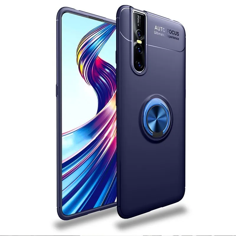 for VIVO V15 Pro Case VIVO V15 Case Back Cover Lenuo Shockproof Soft Bumper Ring Holder Bracket Phone Stand Cases