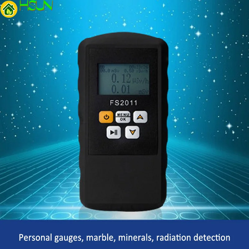 

Geiger Radiation Counter Nuclear Detector Beta Gamma X-ray with Alarm Marble Tester Tool LCD Display Radioactive Detector