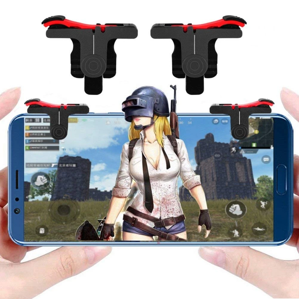 Mobile Game Controller Gamepad L1R1 Mobile Phone Joystick Sensitive Shoot and Aim Triggers for PUBG/Knives Out/Rules of Surviv 