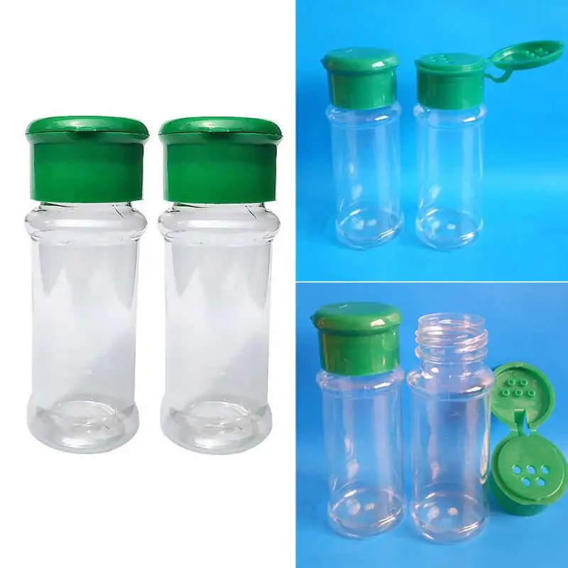 

2Pcs/Set Plastic Clear Salt Pepper Shaker Seasoning Jar Vinegar Cruet Bottle Oil Pot Kitchen Accessories #19