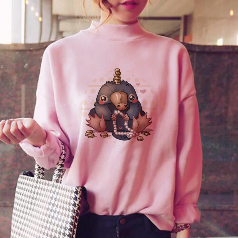 

niffler hoodies women ulzzang winter pink korean style korean style sweat shirt harajuku fashion kawaii