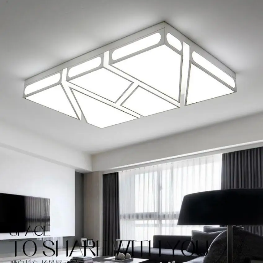 

Modern High Power Iron Led Ceiling Lights Led Lamp Rectangle Living Room Led Ceiling Lamps Led Lustre Lighting Ceiling Lamps Z3