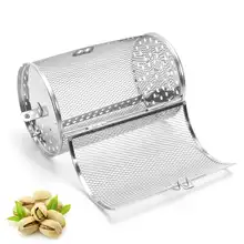 Кухонная корзинка для хранения арахиса Кофейные зерна обжиговая печь на гриле клетка Нержавеющая сталь барбекю гриль барабан 14*18 см/12*18 см