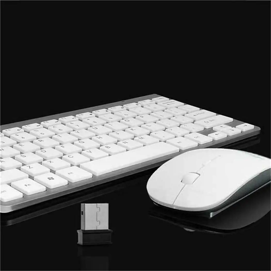USB металлическая беспроводная клавиатура и мышь комплект для стильного дизайна с
