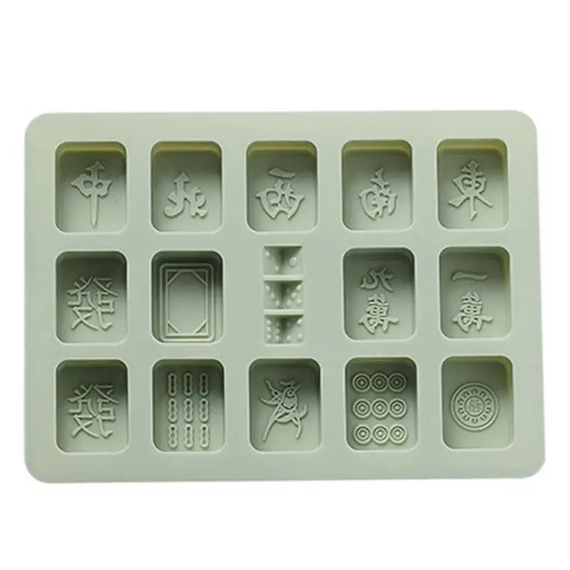 Chinese Mahjong Silicone Mold Chocolate Ice Cube Mold Resin Craft Mould Tool