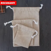 50x имитация желтый льняной мешок на заказ шнурок чайный мешок подарочная упаковка мешок риса индивидуальный логотип напечатанный