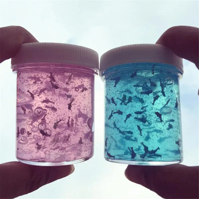 

120ml Innovative Ocean Dolphin Clay Slime Box Crystal Clay Toy For Relieving Stress DIY Draw Colorful Slime Toys For Kids