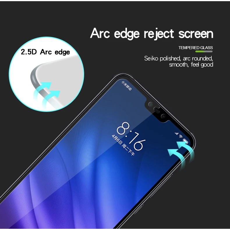 Защитное стекло закаленное для Xiaomi Mi 8 lite|Защитные стёкла и плёнки| |