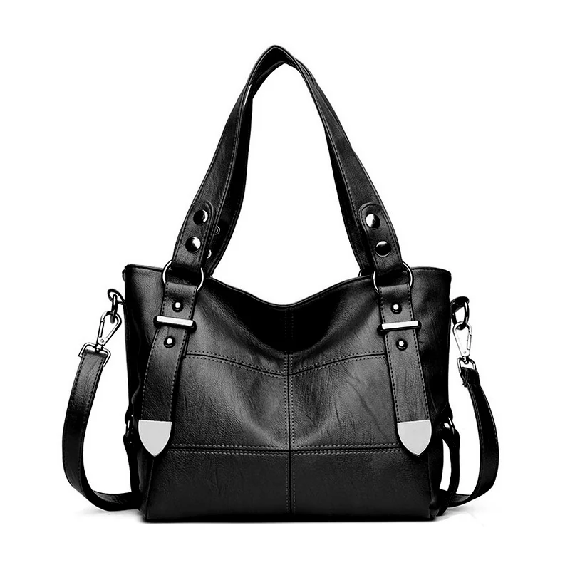 

Bags For Women Luxury Handbag Shoulder Bag Casual Shopping Tote PU Leather Handbags Double Arrows Solid Bag