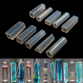 

3D Geometrical Silicone Mold Epoxy Resin Jewelry Mould Making DIY Liquid Silicone Necklace Pendant Charm Moulds Tool