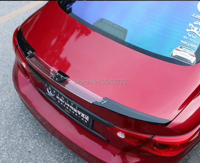 

For Infiniti Q50 Spoiler 2014-2018 ABS Plastic Unpainted Color Rear Spoiler Tail Trunk Boot Lip Rear Wing Car Styling