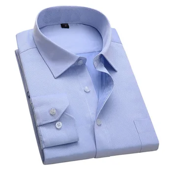 

2019 New Design Twill Pure Color Business Formal Dress Shirts Men Fashion Long Sleeve Social Shirt Big Size 6XL 7XL 8XL
