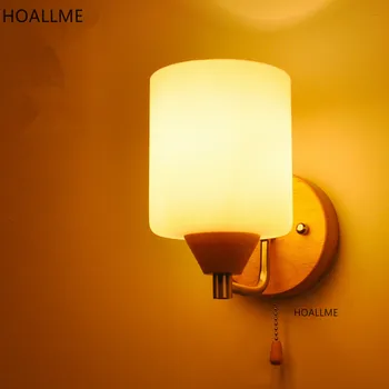 

European Modern Stairs Aisle Porch Hallway Hotel Bedroom Restaurant Wood Wall Lamp Creative Balcony Bar Study Wooden Wall Light