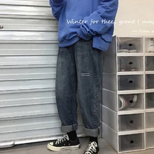 2019 Men Cotton Straight Classic Jeans Spring Autumn Male Denim Pants High Quality Loose Fit Trousers Size s-xl 2019 Men Cotton Straight Classic Jeans Spring Autumn Male Denim Pants High Quality Loose Fit Trousers Size s-xl