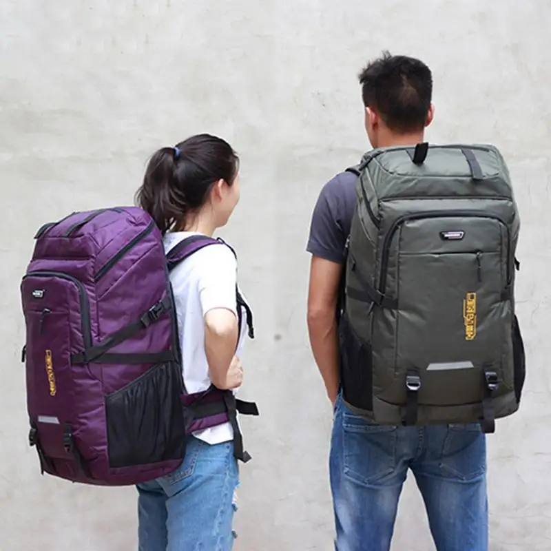  80L Large Capacity Outdoor Hiking Mountaineering Bag - Long Distance Travel Luggage Backpack Campin - 32966611889