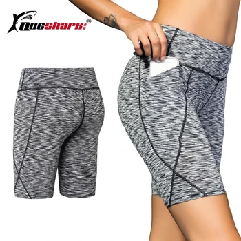 

Quick Dry Women's Running Shorts Compression Gym Shorts Elastic Workout Athletic Shorts With Pocket Feminino Fitness Yoga Shorts