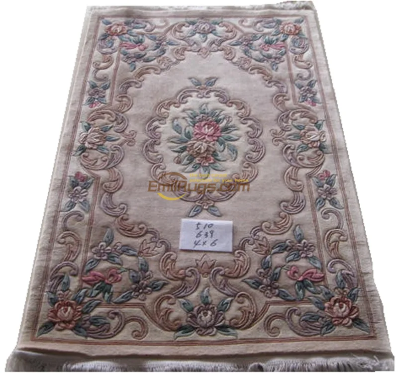 Большой цветочный античный французский ковер ручной работы, ковры для бегунов в этническом стиле, шерстяные вязаные ковры