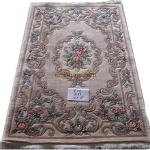 Большой цветочный античный французский ковер ручной работы, ковры для бегунов в этническом стиле, шерстяные вязаные ковры