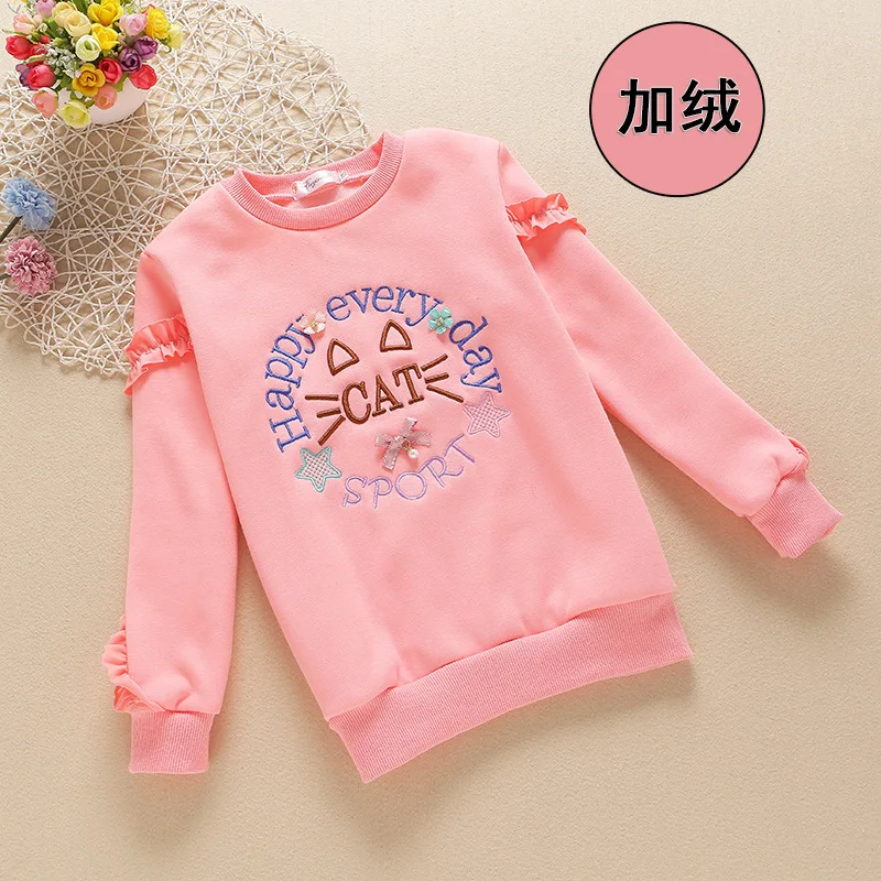 

Upper Garment Winter New Pattern Children Keep Warm Girl Casual Thickening T-shirt