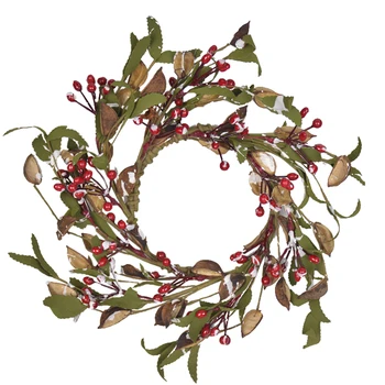 

1pc Creative Artificial Cotton Garland Country Style Cotton Garland with Shells Farmhouse Cotton Decor for Wedding Party