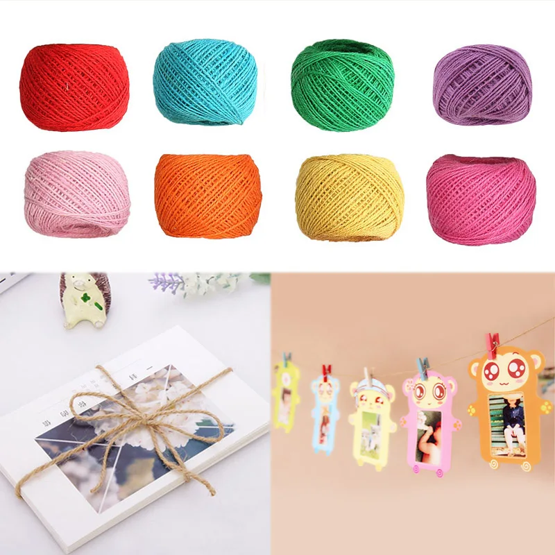 

25Meters Twisted Rope High Quality Party Supplies Rustic 2mm Hemp Rope Natural Sisal 1PC Wrap Crafts Tags Wedding Decoration