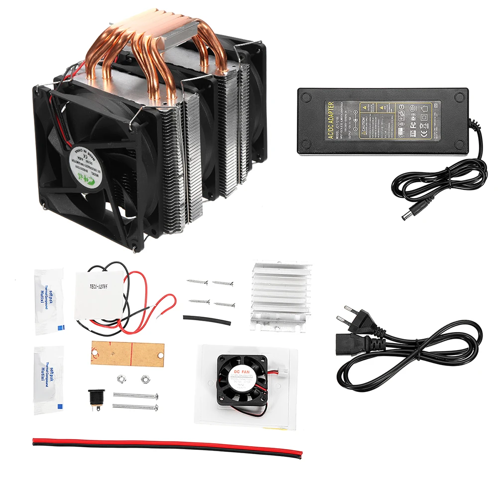 

TEC1-12706 Six Copper Tube Semiconductor Refrigeration DIY Mini Air Conditioner Cooling Equipment