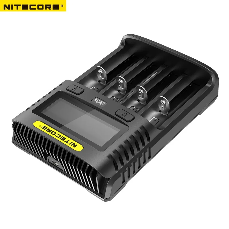 NITECORE UMS4 интеллектуальное четырехслотовое QC быстрое зарядное устройство 4A большой ток мульти-совместимое USB зарядное устройство