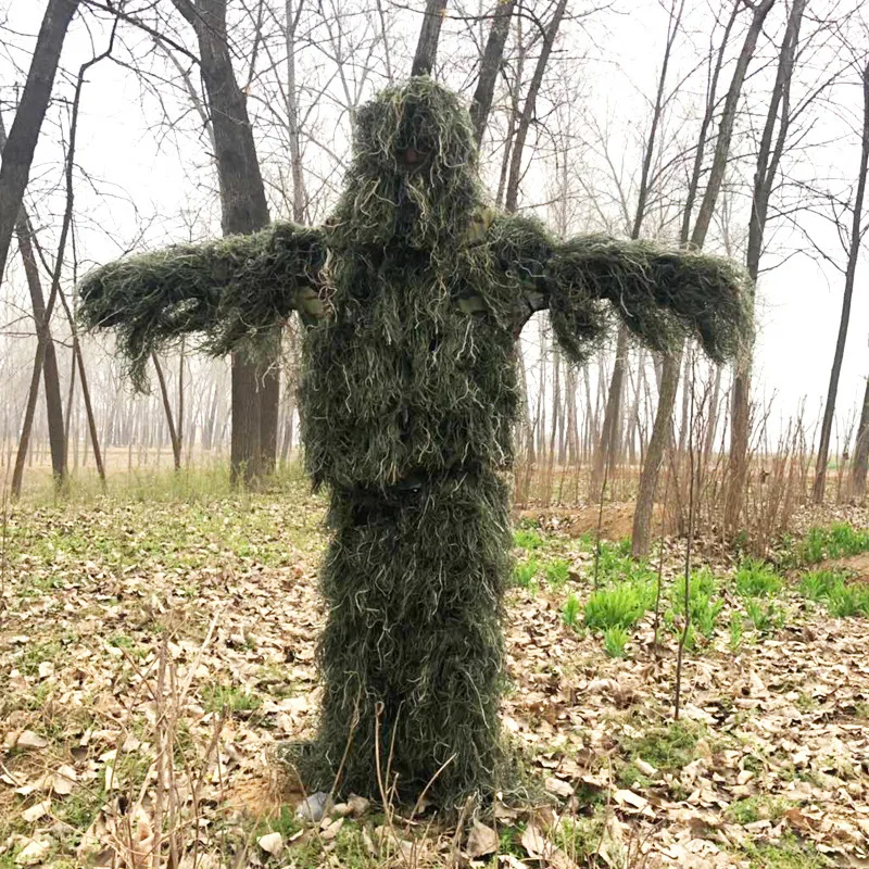 Field Jungle Birdwatching Hunting Stealth Suit Army Fans Outdoor CS Camping Training Sniper Camouflage Tactical Ghillie Clothes Field Jungle Birdwatching Hunting Stealth Suit Army Fans Outdoor CS Camping Training Sniper Camouflage Tactical Ghillie Clothes
