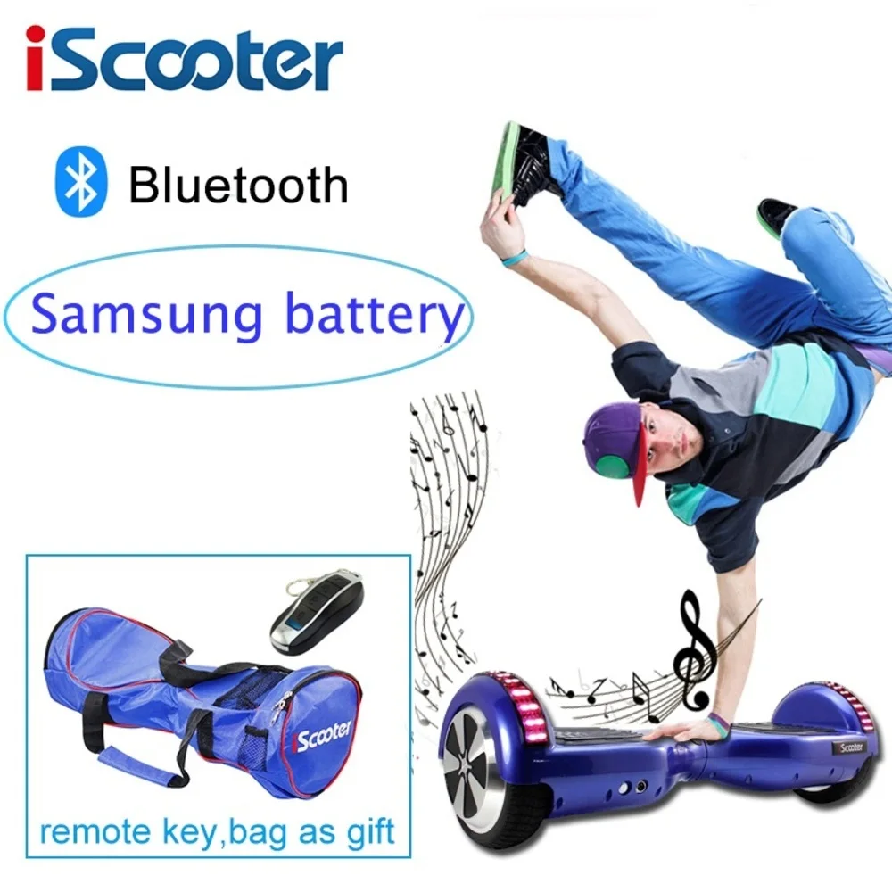 

Samsung Battery Iscooter Hoverboard Bluetooth Electric Skateboard Steering-wheel Smart 2 Wheel Self Balance Standing Scooter