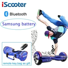 Samsung Battery Iscooter Hoverboard Bluetooth Electric Skateboard Steering-wheel Smart 2 Wheel Self Balance Standing Scooter circuit board hoverboard motherboard mainboard control taotao pcb for 6 5 8 10 2 wheel self balance electric scooter skateboard