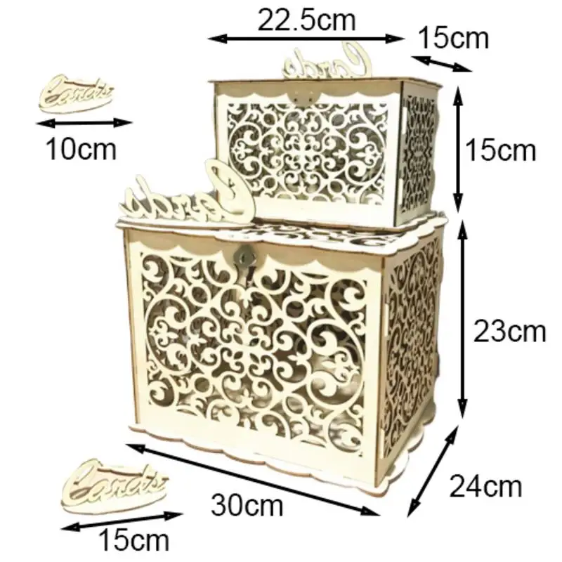 DIY деревянная коробка для хранения букв маленькие контейнеры для подарка свадебные карточки с замком