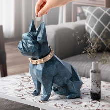 Hucha de bulldog Francés para niños, figurita decorativa para el hogar, estuche de almacenamiento de monedas, soporte, juguete de regalo para niños, caja de dinero para perro