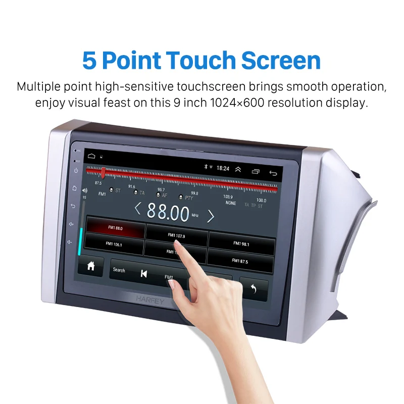 Perfect Harfey 9" Android 8.1 Radio for 2015 Toyota INNOVA left hand driving GPS Navigation SWC Bluetooth USB WIFI Car multimedia Player 2