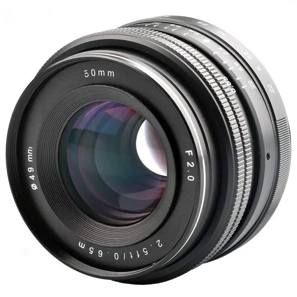 

Lightdow 50mm f/2.0 Fixed Manual Focus Lens for Sony Alpha a6000 a6300 a6500 a5100 a5000 NEX7 NEX6 NEX5n NEX5r NEX5t NEX5 NEX3