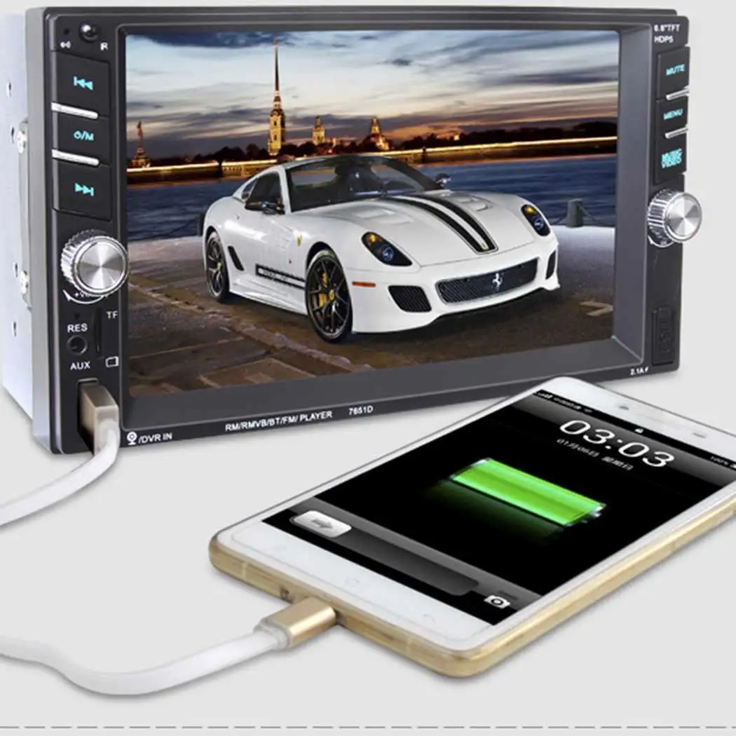 

6.6inch Auto Car Stereo MP5 Player 2 Din Car Radio Touch Screen TF USB FM Bluetooth Car Video Multimedia Player with Camera
