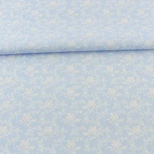 Светильник с голубым цветочным принтом, ткань для шитья, домашний текстиль, лоскутное шитье, скрапбукинг, постельные принадлежности, кэттон, ткань для украшения, саржа
