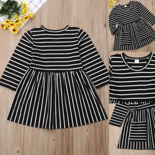 

Christmas Xmas Toddler Kids Girls Clothes Striped Princess Dresses Outfits Clothes