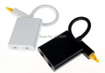 

wholesale 300pcs/lot High Quality Mini USB Audio Cable Digital Toslink Optical Fiber Audio 1 to 2 Female Splitter Adapter