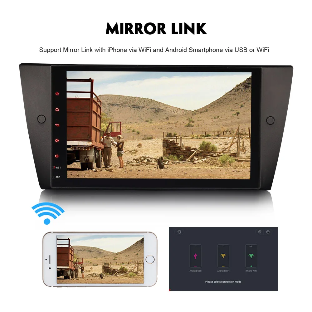 Автомагнитола 9 дюймов Android 8 1 спутниковая навигация автомобильное стерео DAB + Wi Fi