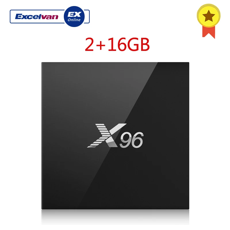 

Excelvan X96 TV BOX Android 6.0 S-905X Quad-Core 2GB 16GB 4K*2K 2.4G Real-Time Display Smart TV BOX EU Plug