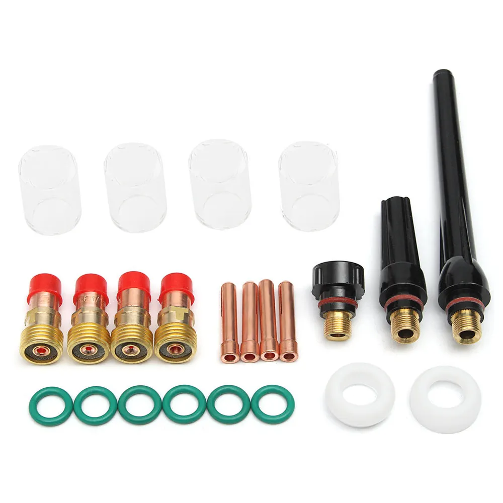 23pcs TIG Welding Torch Gas Lens #10 Pyrex Cup For WP - 17 / 18 26 Multi-Color Accessories Welding/Cutting Tools | Инструменты
