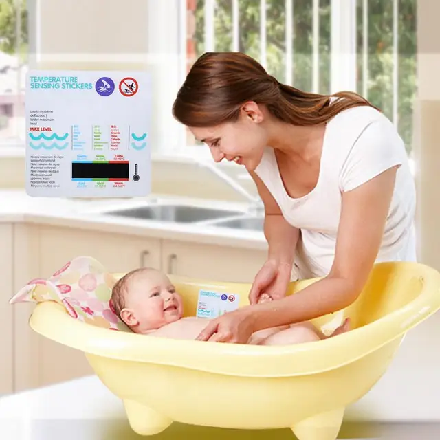 Baby Bath Water Temperature Measuring Card Bathtub Pool Cartoon