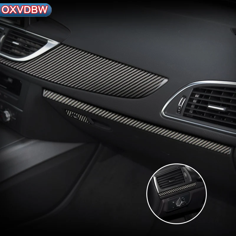 Для Audi A6 C7Accessories центральной консоли углеродного волокна интерьер украшения для