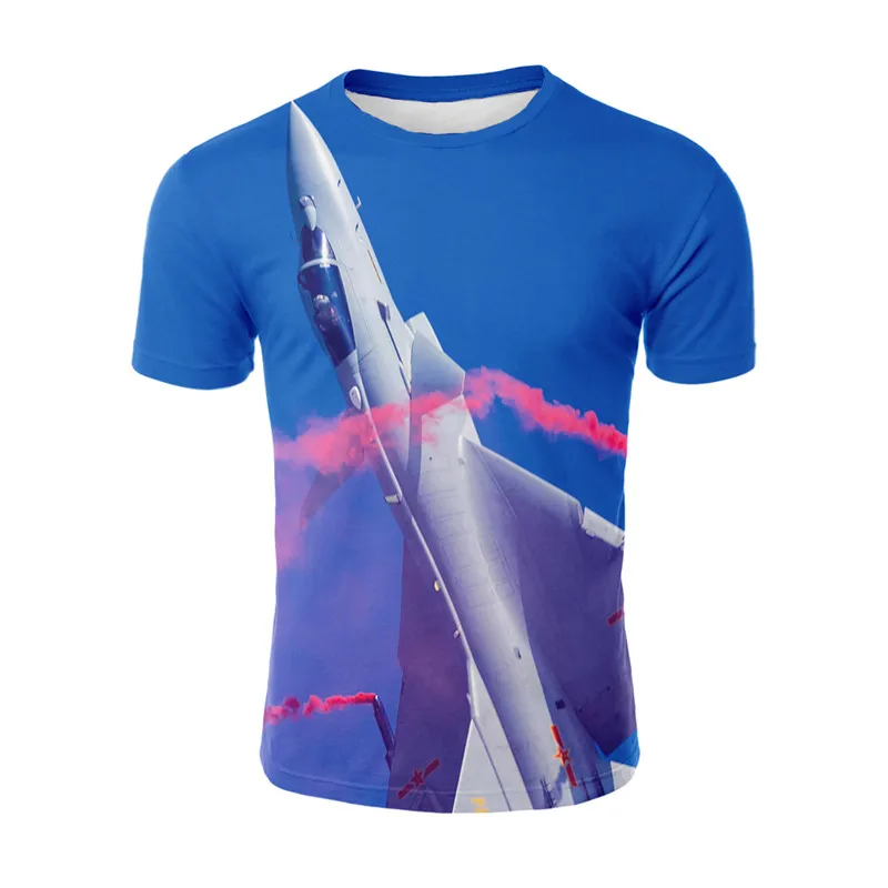 YELITE Newest Airplane In The Sky Cool Streetwear 3d Print T Shirt Men Short Sleeve Summer Tops Tees Fashion O-Neck Tshirts YELITE Newest Airplane In The Sky Cool Streetwear 3d Print T Shirt Men Short Sleeve Summer Tops Tees Fashion O-Neck Tshirts