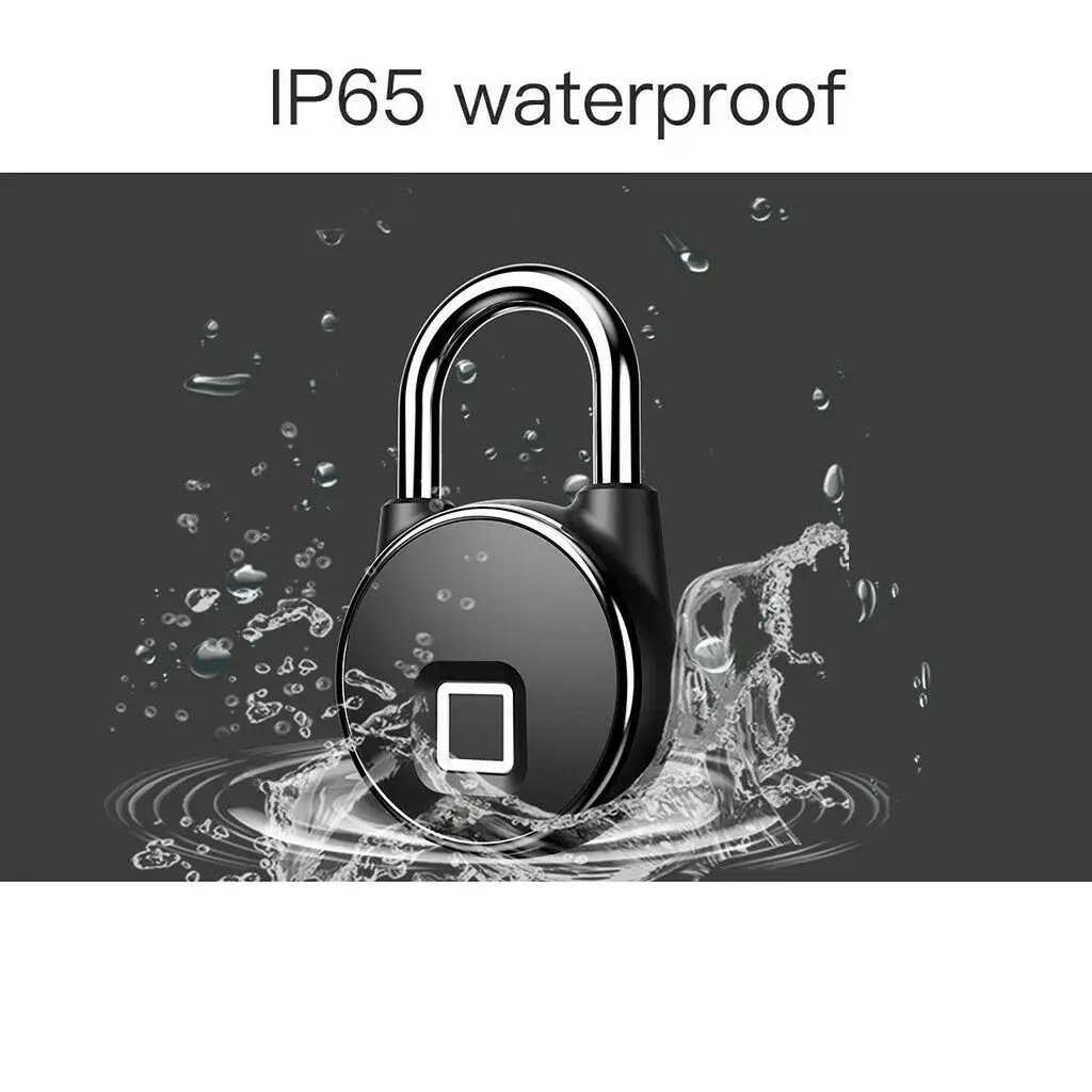 

Mini Anti Theft Fingerprint Waterproof Smart Key Lock Home Security Door Padlock P22